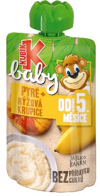 Kubík baby jabolčno-banana-rižev zdrob 100g