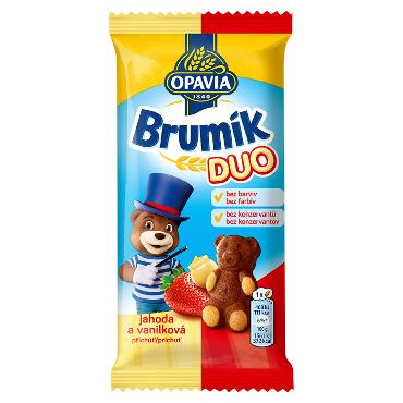 Brumík Duo jagoda in vanilija 30g