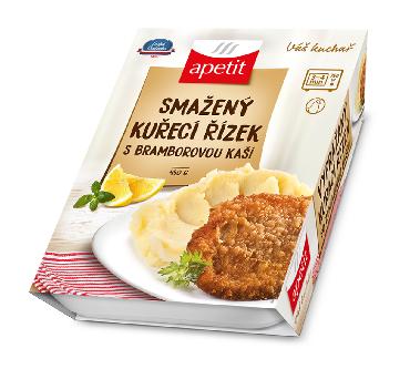 Ocvrt piščančji zrezek, pire krompir 450g