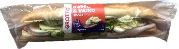 Bageta z ledvenim delom in jajcem 225 g