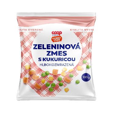 COOP Mešanica zelenjave s koruzo, globoko zamrznjena 300 g DC