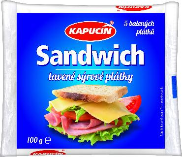 Sendvič s kapučino in rezinami sira 100 g