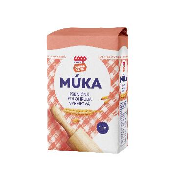 COOP polgroba pšenična moka, izbrana, 1 kg DC